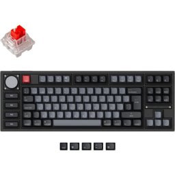 Keychron Q3 Pro QMK/VIA Teclado Mecánico Inalámbrico Fully Assembled Knob Carbon Black K Pro Red