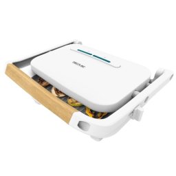 Parrilla eléctrica Cecotec Rock″nGrill 1200 Wood 1300W Revestimiento Piedra RockStone Asa Madera
