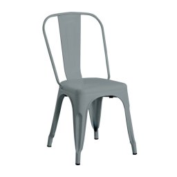 Silla Thinia Home Strong Acero Mate Apilable Diseño Industrial Interior