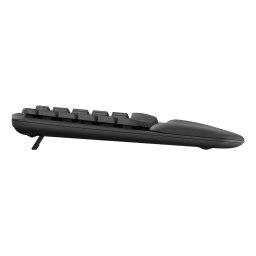 Teclado de membrana Logitech 920-012304 Layout ES inalámbrico RF Bluetooth grafito reposamuñecas