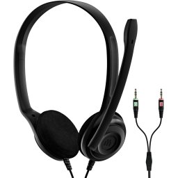 Auriculares Epos con cable, cancelación de ruido, micrófono y 2 Jack 3.5 mm negros