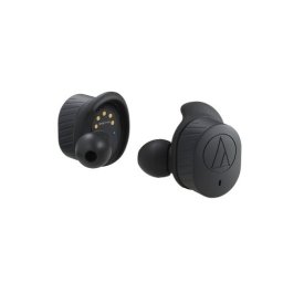 Auriculares Audio-Technica inalámbricos Bluetooth con micrófono y diseño deportivo negro