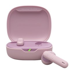 Auriculares JBL inalámbricos Bluetooth 5.3 con micrófono y Pure Bass en color rosa
