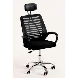 Silla Oficina Kontor Regulable en Altura y Reclinable con Reposabrazos Negra
