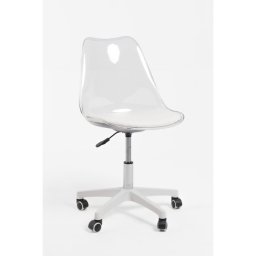 Sillas De Escritorio - Silla Neo Transparente - Blanco