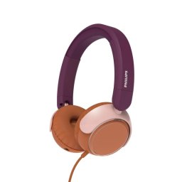 Auriculares Philips con cable USB Type-C, micrófono y colores naranja/púrpura/rosa