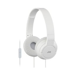 Auriculares JVC con cable con micrófono integrado blancos y control de volumen
