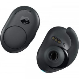 Auriculares Skullcandy inalámbricos Bluetooth con micrófono, resistentes al agua, gris oscuro