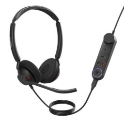 Auriculares Jabra Engage 50 II con cable USB-C y USB-A para oficina, cancelación de ruido, micrófono avanzado, certificados para Microsoft Teams, color negro