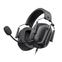 Auriculares Havit H2033D Gaming inalámbricos y con cable, conectividad dual y micrófono Boom, negros