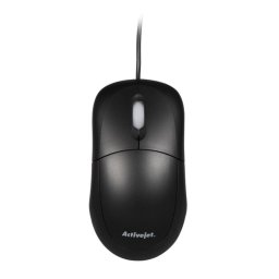 Ratón Activejet AMY-146 USB 1000DPI Negro Ambidextro Cable Plug and Play