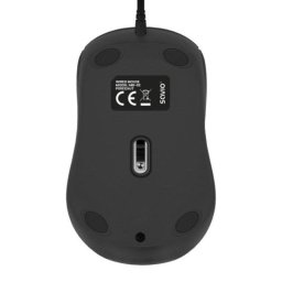 Ratón Savio MB-02 Alámbrico USB 1200 DPI Negro Plug and Play