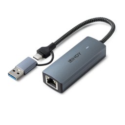 Hub Lindy 1 puerto USB 3.2 Gen 2 Type-C 5000 Mbit/s modelo 43415 con adaptador USB-A