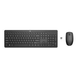 HP 230 Combo de Teclado y Ratón Inalámbricos Teclado de Membrana QWERTY Español Receptor USB-A Negro