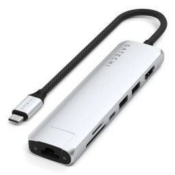 Hub Satechi 7 puertos 10 Gbps modelo ST-P7SS con HDMI, Ethernet y USB-C