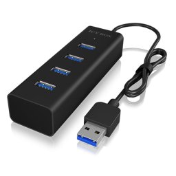 Hub ICY BOX 4 puertos USB 3.2 Gen 1 IB-HUB1409-U3 aluminio negro Plug&Play
