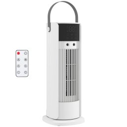 Homcom Ventilador De Escritorio Con Niebla, Luz Rgb 3 Velocidades Oscilación