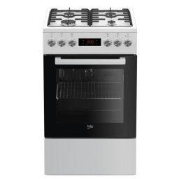 Cocina Independiente Beko FSE52320DWD Blanco 4 Zonas Gas 55 L Clase A