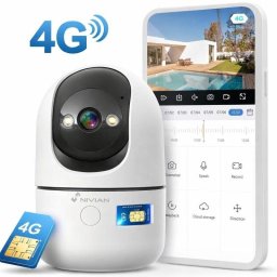 Cámara IP Nivian 4G 2K Visión Nocturna Interior IA Audio Bidireccional