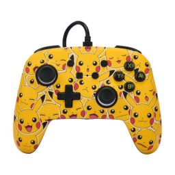Mando PowerA NSGP0083-01 para Nintendo Switch, Alámbrico, USB, MicroUSB, Negro/Rojo/Amarillo