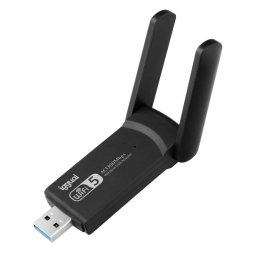 Tarjeta de red IGGUAL Adaptador USB Wifi 1300 Mbps USB 3.2 Dual Band 2.4G/5G