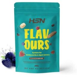 HSN Saborizante en polvo para aminoácidos y bebidas deportivas 200g frambuesa azul - Saborizantes - Polvo - 36 Servicios