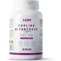 HSN Bitartrato de colina 500mg - 120 veg caps - Concentración y memoria - Cápsulas Vegetales - 120 Servicios
