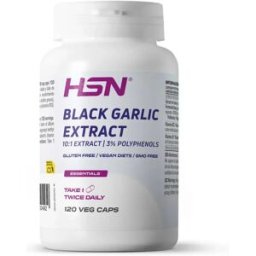 HSN Extracto de ajo negro (10:1) 500mg - 120 veg caps - Circulación-Corazón - Cápsulas Vegetales - 120 Servicios