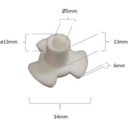 UNIVERSAL Piñon arrastre para plato microondas Samsung, Balay y Daewoo 5 mm