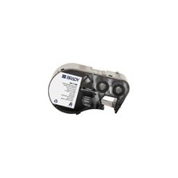 Brady M4-7-498 etiquetas de tejido de vinilo negro sobre blanco 12,7 mm x 12,7 mm