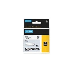 Dymo 1805430 IND Rhino cinta vinilo negro sobre blanco 24mm