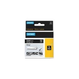 Dymo 1805435 IND Rhino cinta vinilo blanco sobre negro 12mm