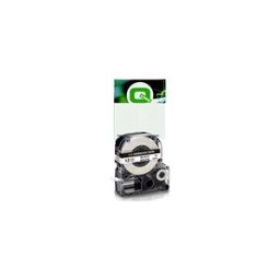 Q-Nomic LK-4WBW cinta extra adhesiva negro sobre blanco 12 mm