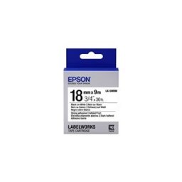 Epson LK-5WBW Cinta negro sobre blanco extra fijación 18mm (C53S655012)