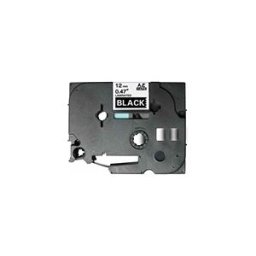 Q-Nomic TZe-335 cinta 12mm texto blanco sobre negro (8M)