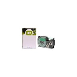Q-Nomic Casio XR-18GN cinta negra sobre verde de 18 mm