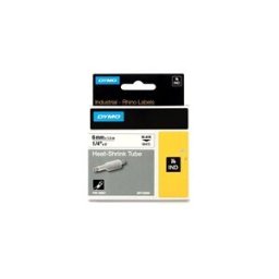 Dymo 18051 (S0718260) cinta tubo termorrectráctil negro sobre blanco 6mm