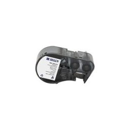 Brady M4C-250-414 etiquetas de poliéster negro sobre blanco 6,35 mm x 3,66 m