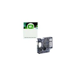 Q-Nomic 43613 (S0720780) cinta poliéster texto negro sobre blanco 6mm