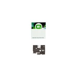 Q-nomic HSe-211E cinta termorretráctil negro sobre blanco 6 mm