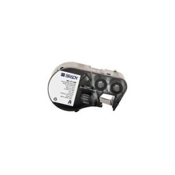 Brady M4-131-498 etiquetas de tejido de vinilo negro sobre blanco 25,4 mm x 12,7 mm