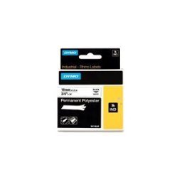 Dymo 18484 (S0718220) IND Rhino poliéster negro sobre blanco 19mm
