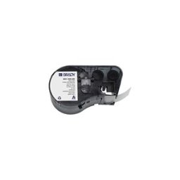 Brady M5C-1000-499 etiquetas de tejido de nailon negro sobre blanco 25,4 mm x 4,88 m
