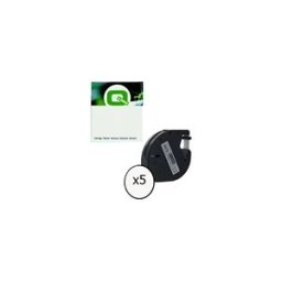 Pack x5: Q-Nomic 91200 (S0721510) cinta de papel negro sobre blanco 12mm