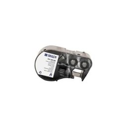 Brady M4C-500-499 etiquetas continuas de tejido de nailon negro sobre blanco 12,70 mm x 4,88 m