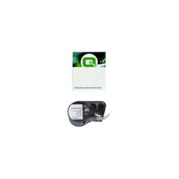 Q-Nomic MC-750-595-WT-BK Cinta Vinilo Negro sobre blanco 19,05mm x 7,62M