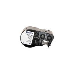 Brady M4C-1000-595-BK-WT etiquetas de vinilo blanco sobre negro 25,40 mm x 7,62 m