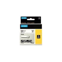 Dymo 18443 (S0718580) IND Rhino cinta vinilo negro sobre blanco 9mm