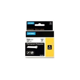 Dymo 18482 (S0718240) poliéster permanente negro sobre blanco 9mm