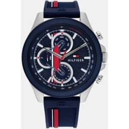 Tommy Hilfiger Reloj de hombre Clark 1792083 multifunción de silicona azul marino. Azul marino